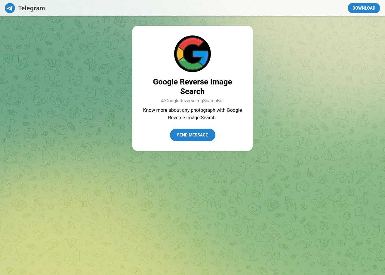 Telegram bot - Google Reverse Image Search